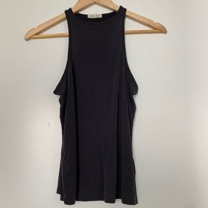 High neck racerback tank